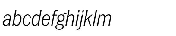Latino Gothic Condensed Regular Italic