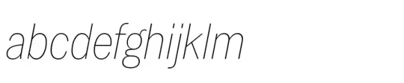 Latino Gothic Condensed Thin Italic
