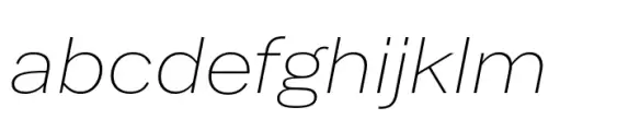 Latino Gothic Expanded ExtraLight Italic