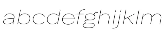 Latino Gothic Wide Thin Italic