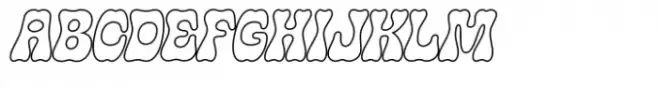 Lemon Squish Outline Italic