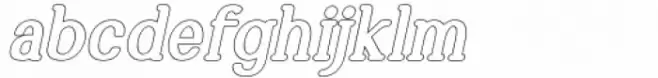 Marlyn Bold Outline Italic
