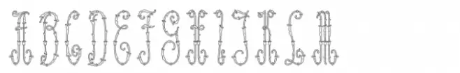 Marriage Monograms Narrow Line