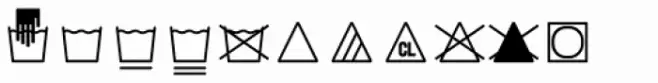 Monostep Washing Symbols Rounded Thin