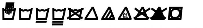 Monostep Washing Symbols Straight Regular Italic