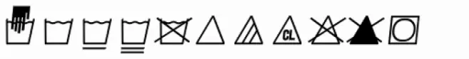 Monostep Washing Symbols Straight Thin Italic