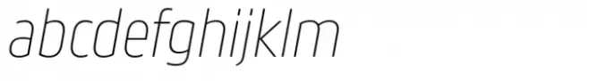 Movida Condensed Thin Italic