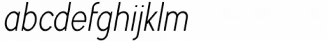 Myna Condensed Extra Light Italic