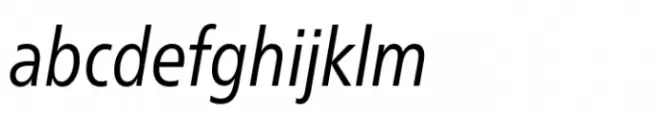 Neue Frutiger Cyrillic Condensed Book Italic