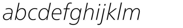 Neue Frutiger Cyrillic Thin Italic
