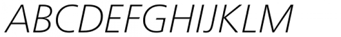 Neue Frutiger Hebrew Thin Italic