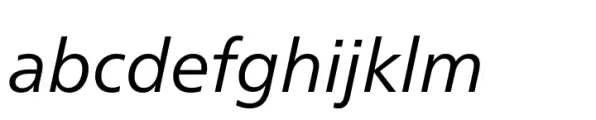 Neue Frutiger Paneuropean Book Italic