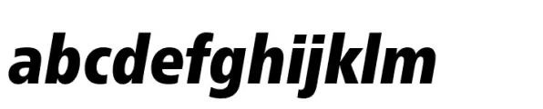 Neue Frutiger Paneuropean Condensed Extra Black Italic