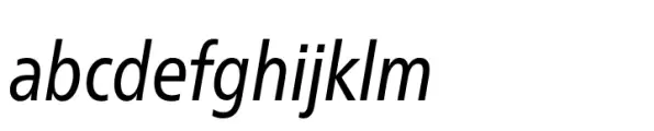 Neue Frutiger Paneuropean Condensed Italic