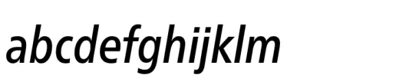 Neue Frutiger Paneuropean Condensed Medium Italic