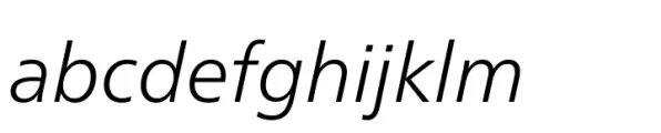 Neue Frutiger Paneuropean Light Italic
