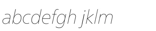 Neue Frutiger Paneuropean Ultra Light Italic