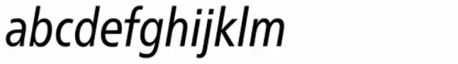 Neue Frutiger Pro Condensed Italic