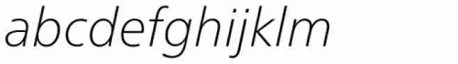 Neue Frutiger Pro Thin Italic