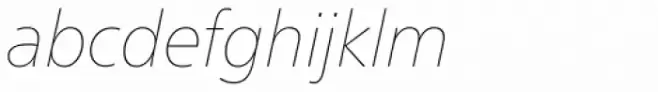 Neue Frutiger Pro UltraLight Italic