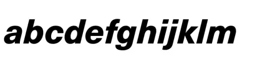 Neue Haas Unica Paneuropean Heavy Italic