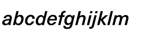 Neue Haas Unica Paneuropean Medium Italic