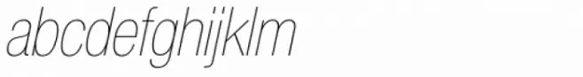 Neue Helvetica Paneuropean 27 Condensed Ultra Light Oblique