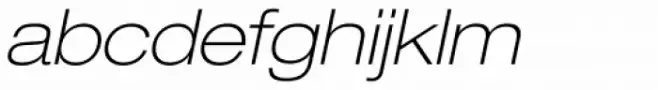 Neue Helvetica Paneuropean 33 Thin Extended Oblique