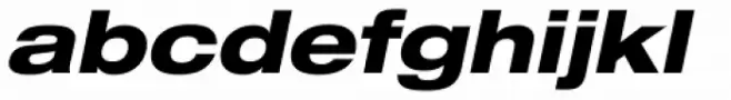 Neue Helvetica Paneuropean 83 Heavy Extended Oblique