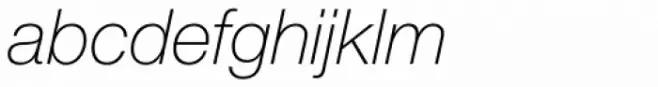 Neue Helvetica Pro 36 Thin Italic