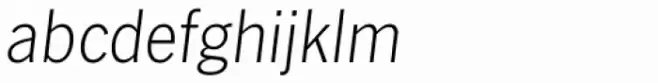 News Gothic No. 2 Std Light Italic