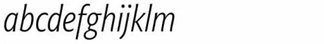 Niko Extra Condensed Extralight Italic