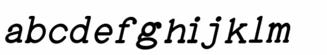 Nostalgic Typewriter Black Italic