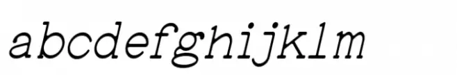 Nostalgic Typewriter Light Italic