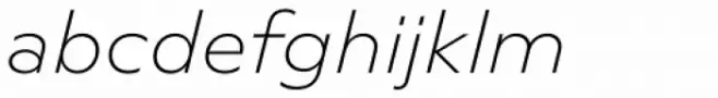 Novera Modern Extra Light Italic