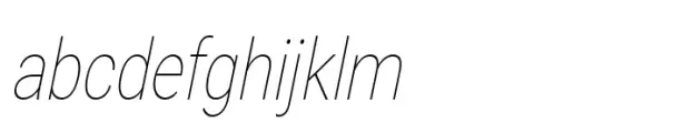 Nu Sans Thin Semi Condensed Slanted