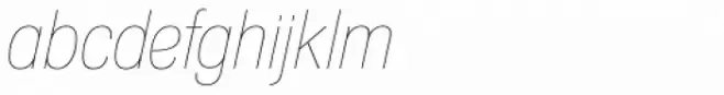 Nuber Next Thin Condensed Italic