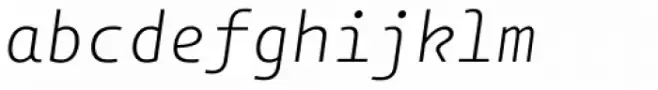 OliveGreen Mono Light Italic