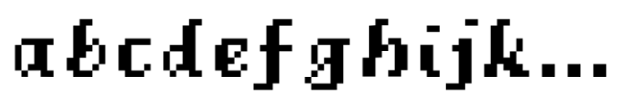 Omega Pixel Bold Italic