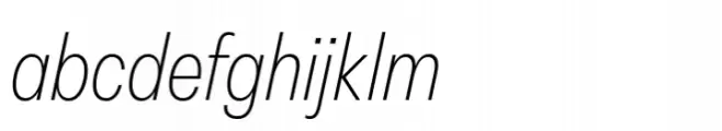 Peridot Latin Narrow ExtraLight Italic