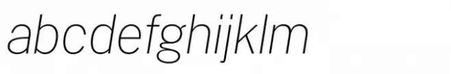 PG Gothique ExtraLight Italic