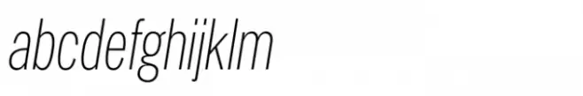 PG Gothique Narrow ExtraLight Italic