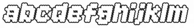 Procyon Bloated Italic Outline