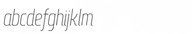 Quebra Condensed Extra Light Italic