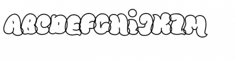 Red Bubble Graffiti Outline