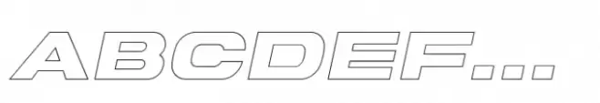 Rugen Expanded Italic Outline
