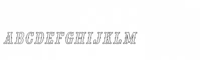 Saloon Girl SC Fill Lines Italic