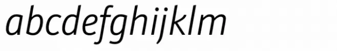 Schnebel Sans ME Condensed Light Italic