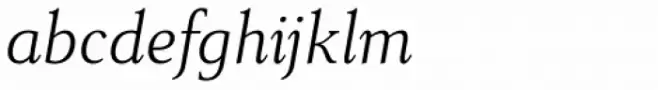 Senlot Serif Extended Light Italic