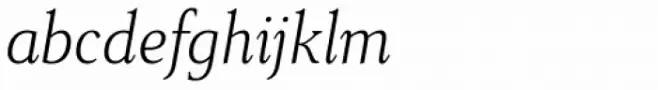 Senlot Serif Norm Thin Italic
